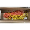 Image 4 : BOX OF ASSORTED EXTENSION CORDS, EARTH WISE HEDGE TRIMMER & BOX OF ARROWS