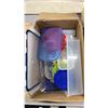 Image 2 : (2) BOXES OF ASSORTED PLASTIC CONTAINERS, HAMILTON BEACH DEHYDRATOR, HANGING METAL BASKET & MORE