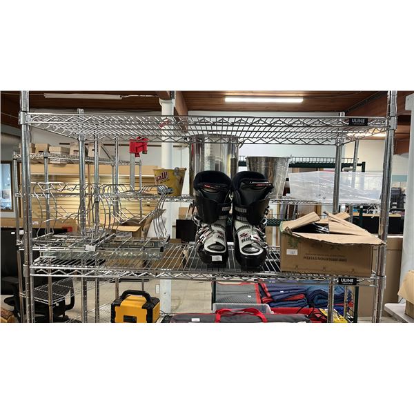 NORDICA HP SLIDE-IN 2 SKI BOOTS, DRIP IRRIGATION SYSTEM & SLIDING WIRE RACK
