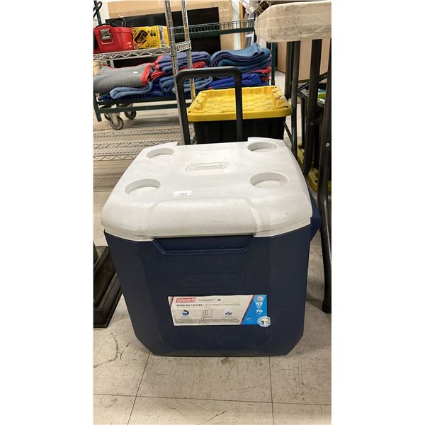 COLEMAN 45 QUART WHEELED COOLER