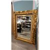 Image 2 : LARGE GILT WOOD FRAMED WALL MIRROR: APPROX. 64" X 48"