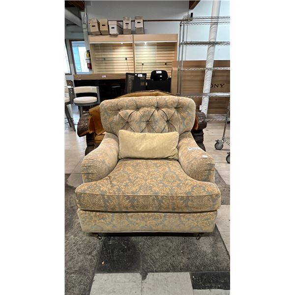 MILLING ROAD FABRIC UPHOLSTERED CHAIR WITH A BUTTON-TUFTED BACK