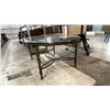 Image 2 : METAL OVAL COFFEE TABLE WITH GLASS TOP