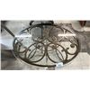 Image 3 : METAL OVAL COFFEE TABLE WITH GLASS TOP