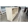 Image 2 : WHITE CONSOLE BOOKCASE: 60" X 13" X 28.25"
