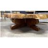 Image 2 : BURL WOOD COFFEE TABLE WITH RECESSED CENTER FOR A PROPANE FIRE PIT