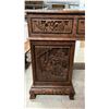 Image 10 : INTRICATELY CARVED ASIAN WOOD DESK WITH CHAIR