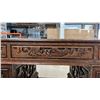 Image 9 : INTRICATELY CARVED ASIAN WOOD DESK WITH CHAIR
