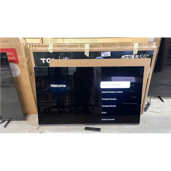 TCL 55" QM6 SERIES 4K UHD QD-MINI LED SMART GOOGLE TV WITH REMOTE: *NO STAND/BOX INCLUDED*