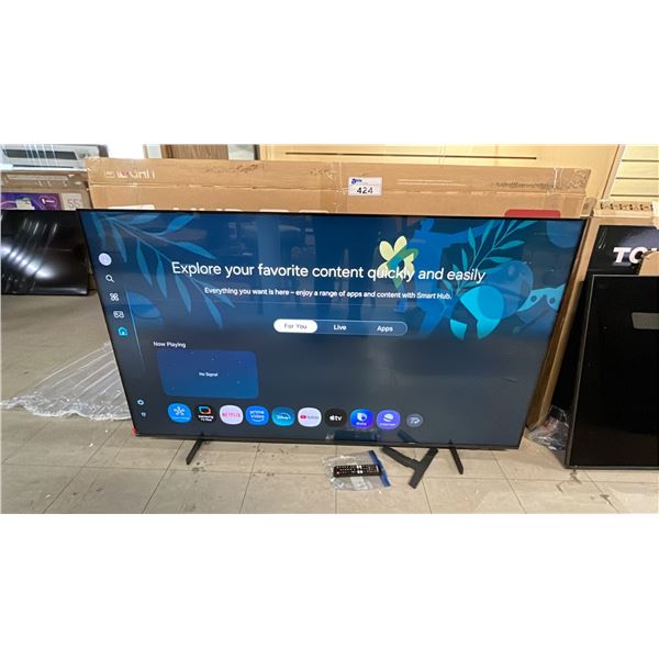 SAMSUNG 65" QLED Q6F 4K SMART TV WITH REMOTE & STAND: *HORIZONTAL DEAD PIXEL LINE/BOX INCLUDED*