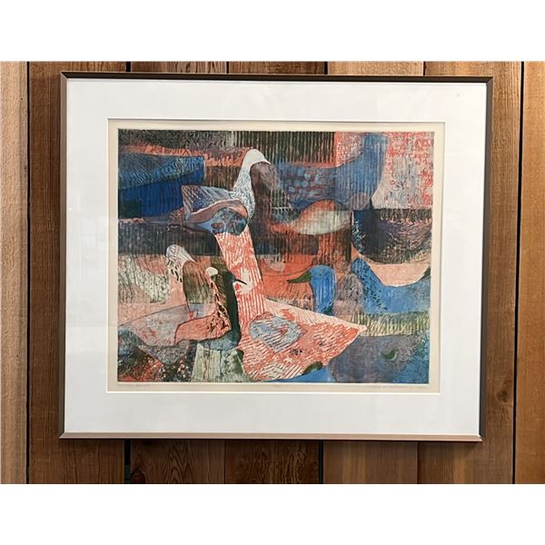 "FOR THE BIRDS" FRAMED LIMITED EDITION 16/30 PRINT BY AUDIE C. WICHERTS 1981