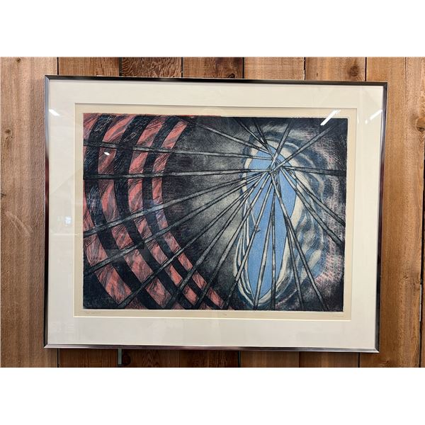 FRAMED LIMITED EDITION 9/30 HELEN MACKIE "TIPI CENTRE II" PRINT