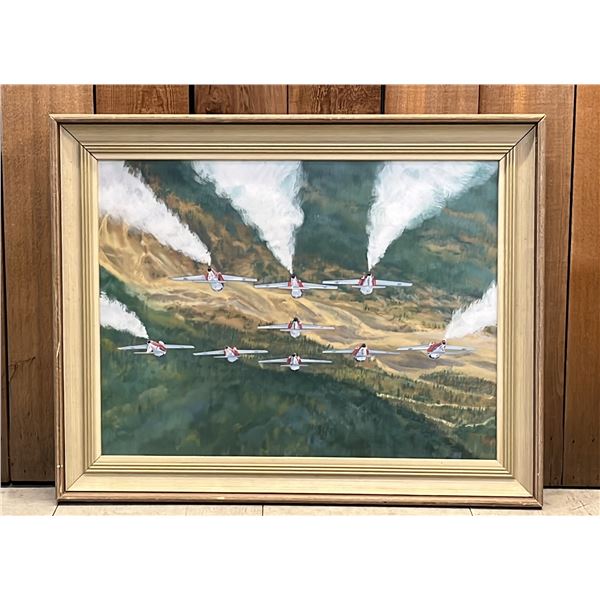 FRAMED 1978 SNOWBIRDS PRINT SIGNED WRAGG