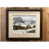 Image 1 : FRAMED ORIGINAL 1982 ACRYLIC ON CANVAS BOARD:  "THE CANADIAN ROCKIES" BY CAROLYN MENU