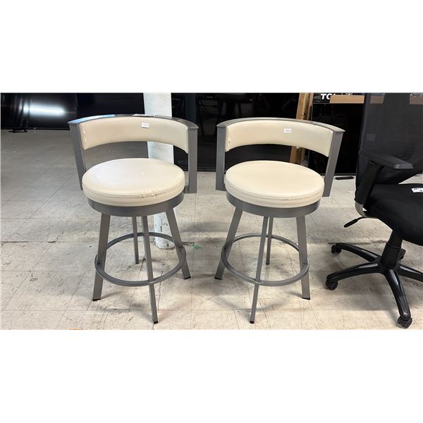 (2) COUNTER HEIGHT SWIVEL STOOLS