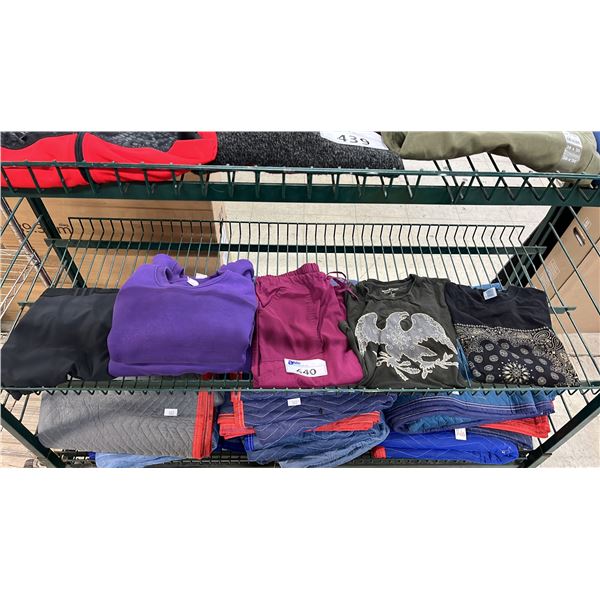 SHELF OF ASSORTED LADIES CLOTHING