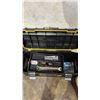 Image 4 : 3 ASSORTED TOOLBOXES WITH TOOL CONTENTS INCLUDING; PALM SANDER, BENCH VISE, WRENCHES & MORE