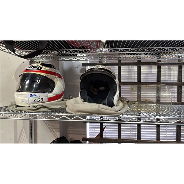 2 ASSORTED MOTORCYCLE HELMETS