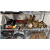 Image 1 : SHELF OF ASSORTED ITEMS INCLUDING; FLARES, ICE CLIMBER BOOT SPIKES, HAND TOOLS & MORE