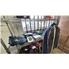 Image 1 : SHELF OF ASSORTED ITEMS INCLUDING; OMRON HEALTH MANAGEMENT SYSTEM, MAKITA CORDLESS DRILL WITH 2