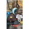 Image 2 : SHELF OF ASSORTED ITEMS INCLUDING; STANLEY THERMOS, DESK HEATER, FOLDING TABLE & MORE