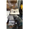 Image 4 : SHELF OF ASSORTED ITEMS INCLUDING; STANLEY THERMOS, DESK HEATER, FOLDING TABLE & MORE