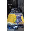 Image 3 : SHELF OF ASSORTED ITEMS INCLUDING; MOTOMASTER PORTABLE AIR COMPRESSOR, 99-PC 1/4" & 1/2" DRIVE TOOL