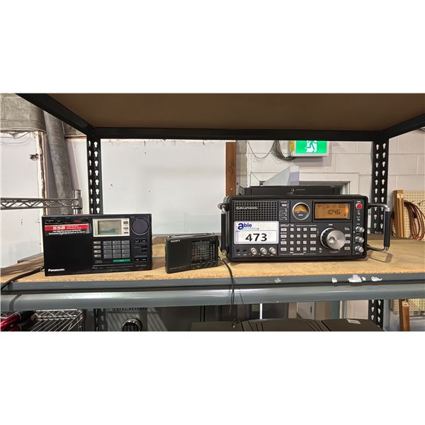 GRUNDIG SATELLIT 750 VINTAGE RADIO, SONY 9 BANDS VINTAGE RECEIVER & PANASONIC RF-865 SYNTHESIZED