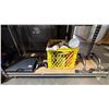 Image 1 : SHELF OF ASSORTED ITEMS INCLUDING; SONY PLAYSTATION 3 WITH CONTROLLER & POWER CORD, PUSHUP BARS,