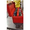 Image 3 : METAL TOOLBOX WITH ASSORTED CONTENTS INCLUDING; SOCKET BITS, WRENCHES, CLAMPS & MORE