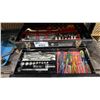 Image 3 : MASTERCRAFT METAL TOOLBOX WITH ASSORTED CONTENTS INCLUDING; WRENCHES, SOCKET BITS & MORE (NO KEYS,