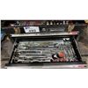 Image 4 : MASTERCRAFT METAL TOOLBOX WITH ASSORTED CONTENTS INCLUDING; WRENCHES, SOCKET BITS & MORE (NO KEYS,
