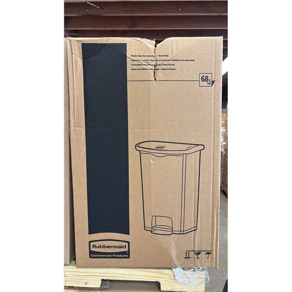 *NEW IN BOX* RUBBERMAID SLIM JIM 68L PLASTIC STEP-ON CONTAINER