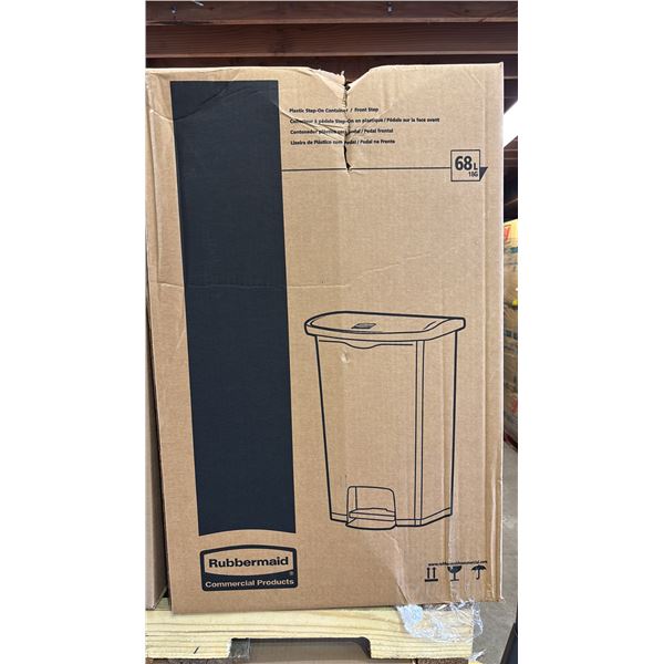 *NEW IN BOX* RUBBERMAID SLIM JIM 68L PLASTIC STEP-ON CONTAINER