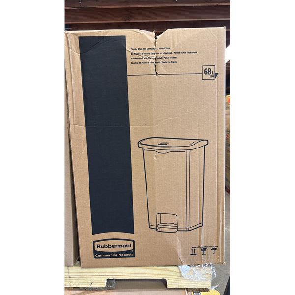 *NEW IN BOX* RUBBERMAID SLIM JIM 68L PLASTIC STEP-ON CONTAINER