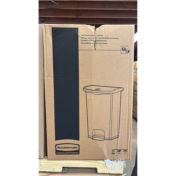 *NEW IN BOX* RUBBERMAID SLIM JIM 68L PLASTIC STEP-ON CONTAINER