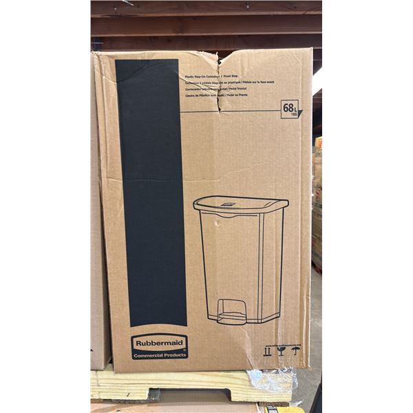 *NEW IN BOX* RUBBERMAID SLIM JIM 68L PLASTIC STEP-ON CONTAINER