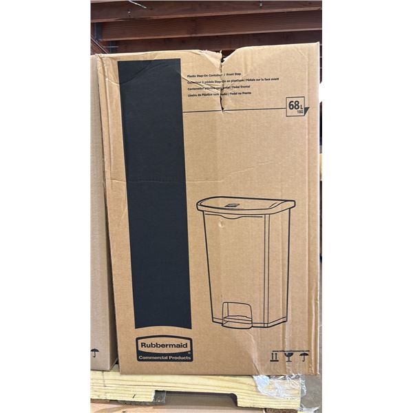 *NEW IN BOX* RUBBERMAID SLIM JIM 68L PLASTIC STEP-ON CONTAINER