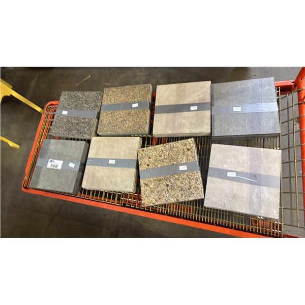 ASSORTED GRANITE TILE SAMPLES