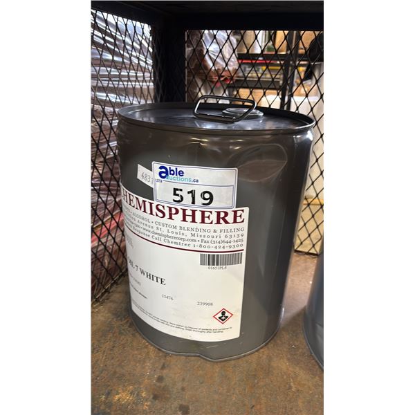 5 GALLON PAIL OF CHEMISPHERE MINERAL OIL 7 WHITE
