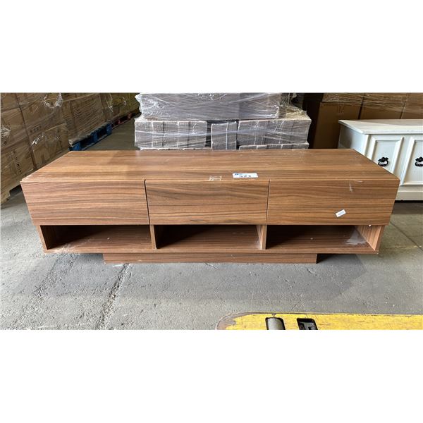 3-DRAWER WOOD CONSOLE TABLE 60" X 19" X 17"