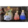 Image 1 : 2 ASSORTED ROYAL DOULTON FIGURINES INCLUDING; ROSE & MARIE & 1 ROYAL ALBERT ROSE FIGURINE
