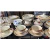 Image 3 : SHELF OF CORONAWARE DINNER SET, ASSORTED BONE CHINA & SMALL CRYSTAL GLASSES