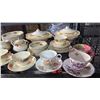 Image 4 : SHELF OF CORONAWARE DINNER SET, ASSORTED BONE CHINA & SMALL CRYSTAL GLASSES