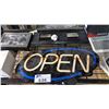 Image 3 : SHELF OF ASSORTED ITEMS INCLUDING; ELECTRONIC OPEN SIGN, READY TO LIGHT CHARCOAL BRICKS, KEMI MOTO