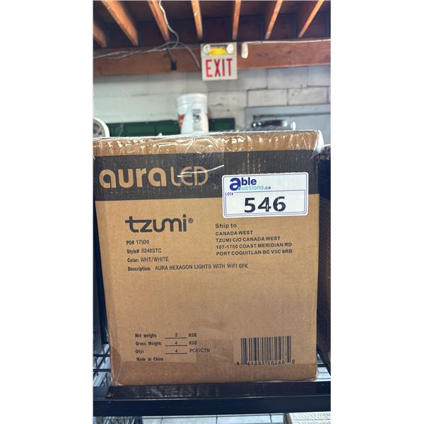 *NEW* BOX OF 4 TZUMI AURA LED HEXGLOW LED LIGHTS WITH WIFI