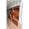 Image 2 : BUFFET & HUTCH WITH LEAD GLASS DOORS & INTERIOR LIGHTING 60" X 18" X 72"