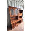 Image 3 : BUFFET & HUTCH WITH LEAD GLASS DOORS & INTERIOR LIGHTING 60" X 18" X 72"