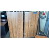 Image 1 : PAIR OF SAUDER 2 DOOR WOOD CABINETS (SOME COSMETIC DAMAGE) & 2 SETS OF ADJUSTABLE BED FRAMES