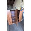 Image 4 : PAIR OF SAUDER 2 DOOR WOOD CABINETS (SOME COSMETIC DAMAGE) & 2 SETS OF ADJUSTABLE BED FRAMES